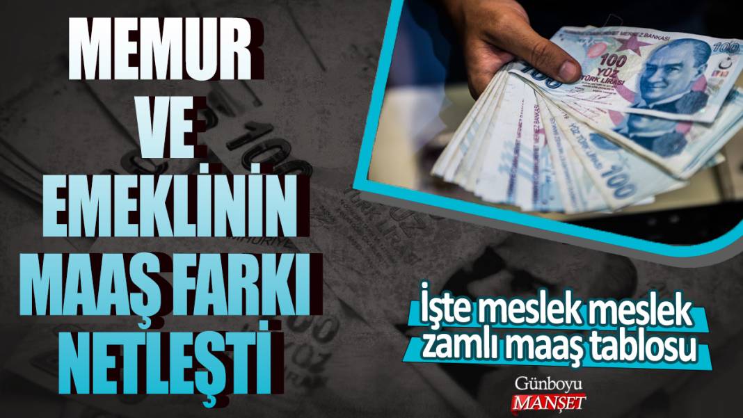 Memur ve emeklinin maaş farkı netleşti! İşte meslek meslek zamlı maaş tablosu 1